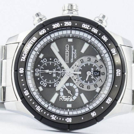 Seiko Quartz Alarm Chronograph Tachymeter SNAC89 SNAC89P1 SNAC89P Men's Watch
