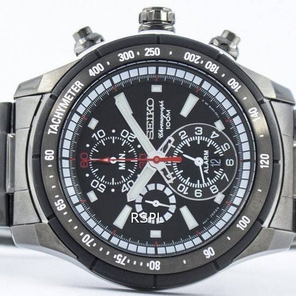 Seiko Quartz Alarm Chronograph Tachymeter SNAC91 SNAC91P1 SNAC91P Men's Watch