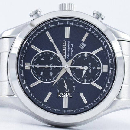 Seiko Quartz Alarm Chronograph SNAF65 SNAF65P1 SNAF65P Men's Watch