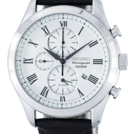 Seiko Chronograph Quartz Alarm SNAF69 SNAF69P1 SNAF69P Men's Watch