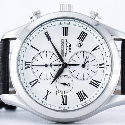 Seiko Chronograph Quartz Alarm SNAF69 SNAF69P1 SNAF69P Men's Watch