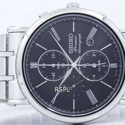 Seiko Premier Chronograph Alarm Quartz SNAF75 SNAF75P1 SNAF75P Men's Watch