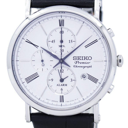 Seiko Premier Chronograph Quartz Alarm SNAF77 SNAF77P1 SNAF77P Men's Watch