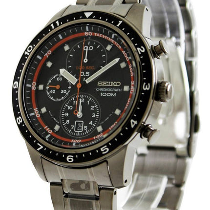 Seiko Chronograph 100M Black Bezel SNDF41P1 SNDF41P Mens Watch