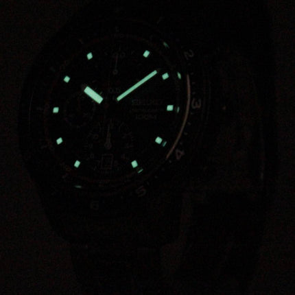 Seiko Chronograph 100M Black Bezel SNDF41P1 SNDF41P Mens Watch