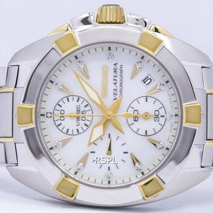 Seiko Velatura Chronograph SNDZ40 SNDZ40P1 SNDZ40P Ladies Diamonds Collection Watch