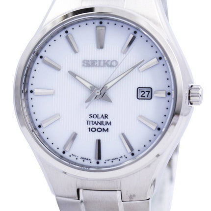 Seiko Solar Titanium 100M SNE375 SNE375P1 SNE375P Mens Watch