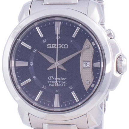 Seiko Premier Perpetual Calendar Quartz SNQ157 SNQ157P1 SNQ157P 100M Mens Watch