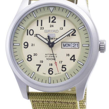 Seiko 5 Sports Automatic SNZG07K1 SNZG07 SNZG07K Military Nylon Strap Mens Watch