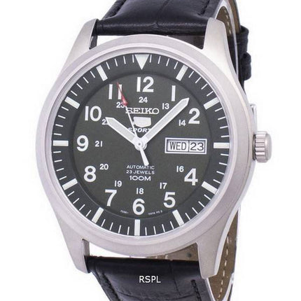 Seiko 5 Sports Automatic Ratio Black Leather SNZG09K1-LS6 Men's Watch