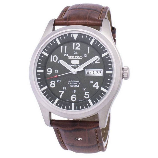 Seiko 5 Sports Automatic Ratio Brown Leather SNZG09K1-LS7 Men's Watch