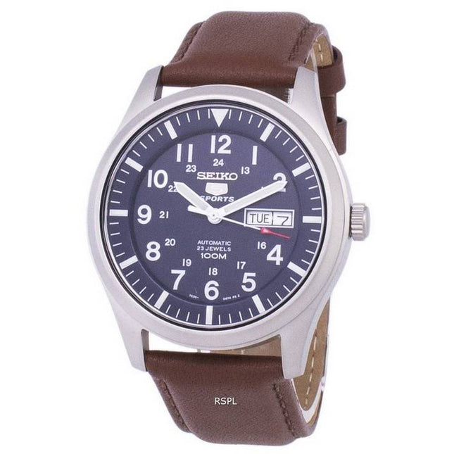 Seiko 5 Sports Automatic Ratio Brown Leather SNZG11K1-LS12 Men's Watch