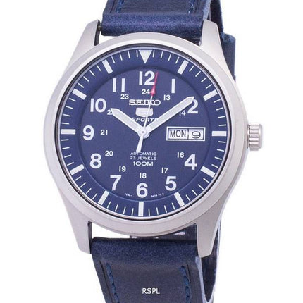 Seiko 5 Sports SNZG11K1-LS13 Automatic Dark Blue Leather Strap Men's Watch