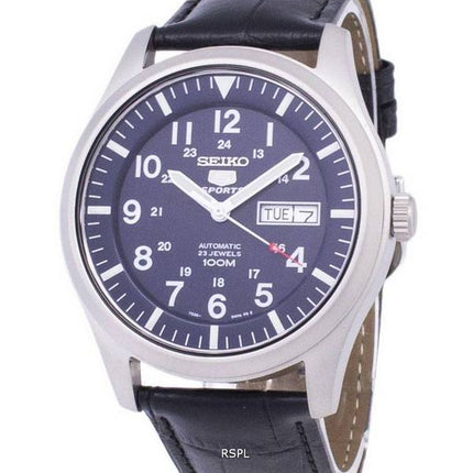 Seiko 5 Sports Automatic Ratio Black Leather SNZG11K1-LS6 Men's Watch