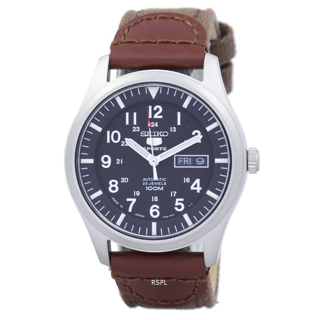 Seiko 5 Sports Automatic Japan Made Canvas Strap SNZG15J1-NS1 Men's Watch