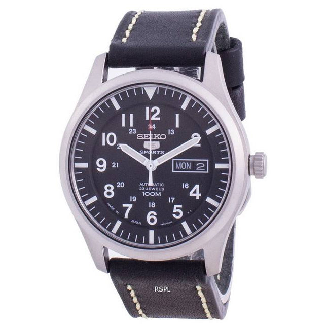 Seiko 5 Sports Black Dial Automatic SNZG15J1-var-LS16 100M Mens Watch