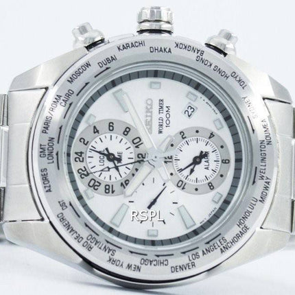 Seiko Premier World Time Alarm Quartz SPL029 SPL029P1 SPL029P Men's Watch