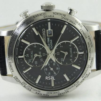 Seiko Alarm Chronograph World Time SPL049P2 Mens Watch