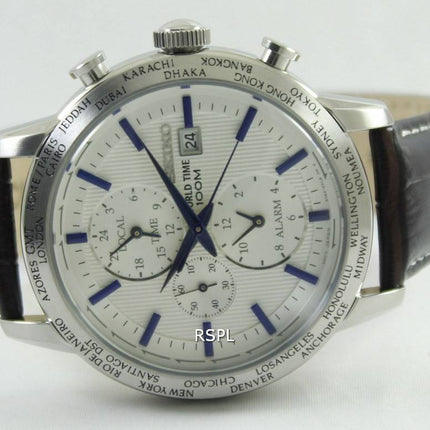 Seiko Quartz Alarm World Time SPL051 SPL051P1 SPL051P Men's Watch