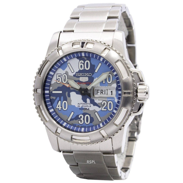 Seiko 5 Sports Automatic 24 Jewels Camouflage Japan Made SRP223J1 SRP223J Men's Watch