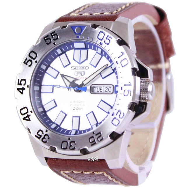 Seiko 5 Sports Automatic Ratio Brown Leather SRP481K1-LS1 Mens Watch