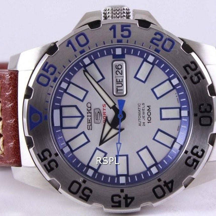 Seiko 5 Sports Automatic Ratio Brown Leather SRP481K1-LS1 Mens Watch