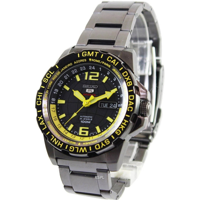 Seiko 5 Sports Automatic 24 Jewels World Time SRP689K1 SRP689K Mens Watch