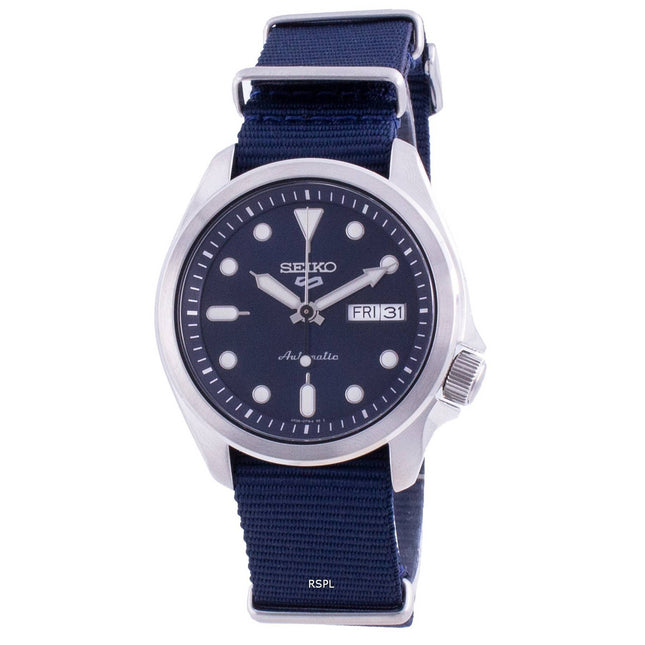 Seiko 5 Sports Blue Dial Nylon Strap Automatic SRPE63 SRPE63K1 SRPE63K 100M Men's Watch