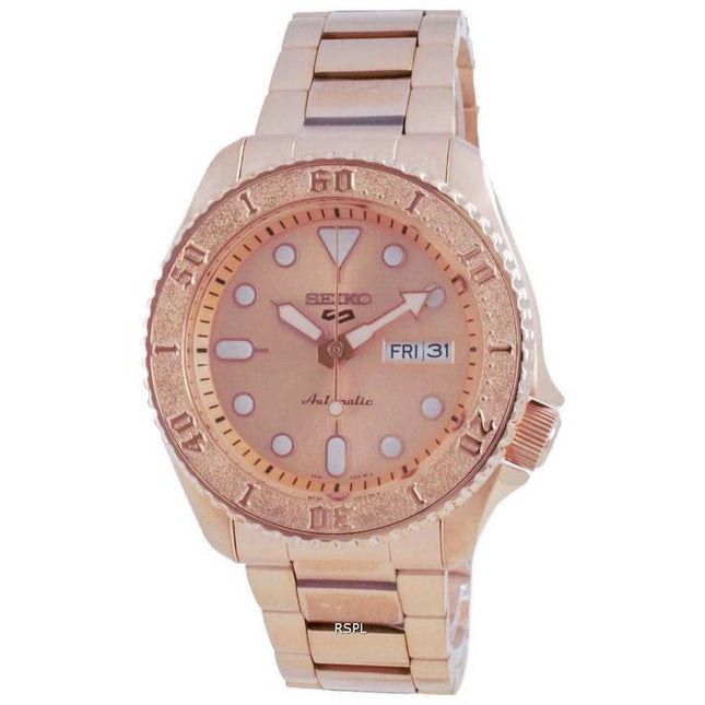 Seiko 5 Sports Rose Gold Tone Automatic SRPE72 SRPE72K1 SRPE72K 100M Men's watch