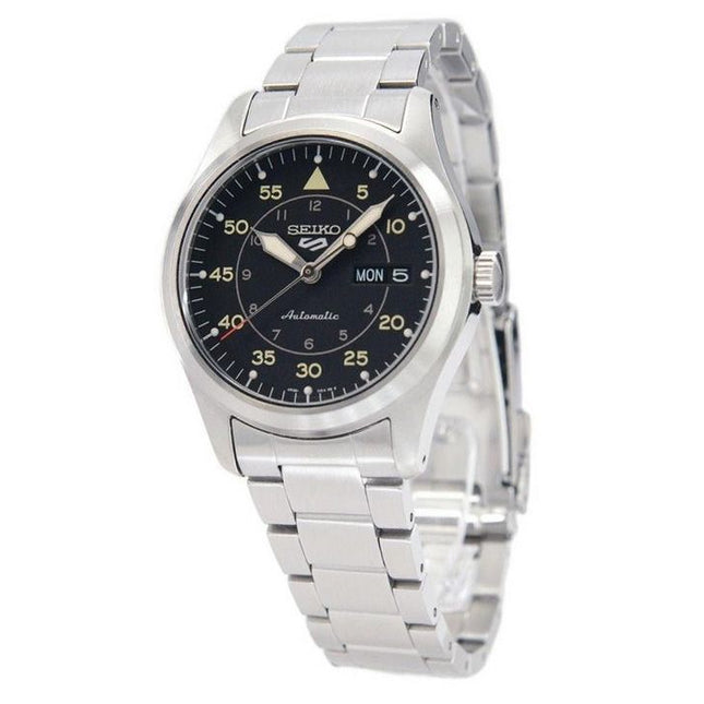 Seiko 5 Sports Flieger Field Stainless Steel Black Dial Automatic SRPH27K1 100M Men's Watch