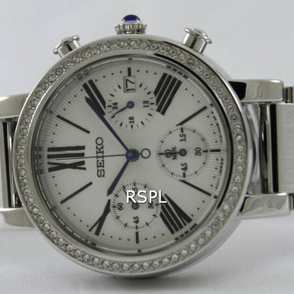 Seiko Chronograph Cabochon Crown SRW013 SRW013P1 SRW013P Women's Watch