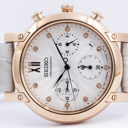 Seiko Chronograph Quartz Crystals SRW834 SRW834P1 SRW834P Womens Watch