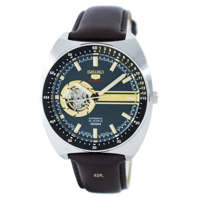 Seiko 5 Sports Automatic 24 Jewels Open Heart Dial Japan Made SSA333 SSA333J1 SSA333J Men's Watch