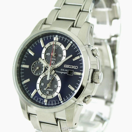 Seiko Solar Alarm Chronograph SSC085P1 SSC085 SSC085P Mens Watch