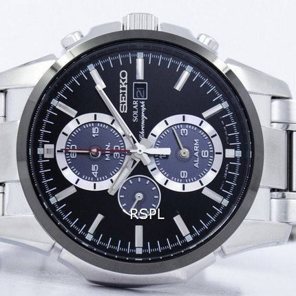 Seiko Solar Alarm Chronograph SSC087P1 SSC087 SSC087P Mens Watch
