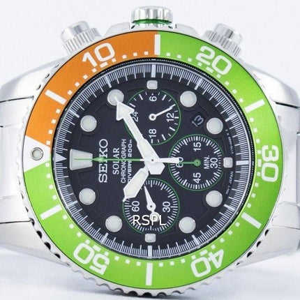 Seiko Solar Chronograph Diver's 200M SSC237 SSC237P1 SSC237P Men's Watch