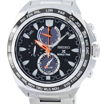 Seiko Prospex Solar World Time Chronograph Power Reserve SSC487 SSC487P1 SSC487P Men's Watch