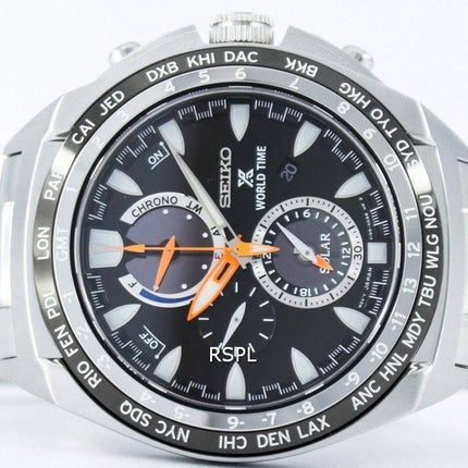 Seiko Prospex Solar World Time Chronograph Power Reserve SSC487 SSC487P1 SSC487P Men's Watch