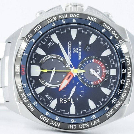 Seiko Prospex World Time Solar Chronograph SSC549 SSC549P1 SSC549P Men's Watch