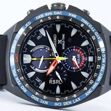 Seiko Prospex World Time Solar Chronograph SSC551 SSC551P1 SSC551P Men's Watch