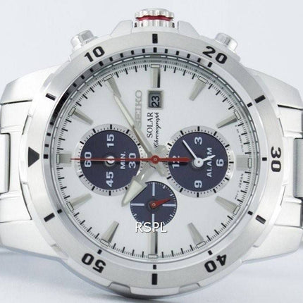 Seiko Solar Chronograph Alarm SSC553 SSC553P1 SSC553P Men's Watch
