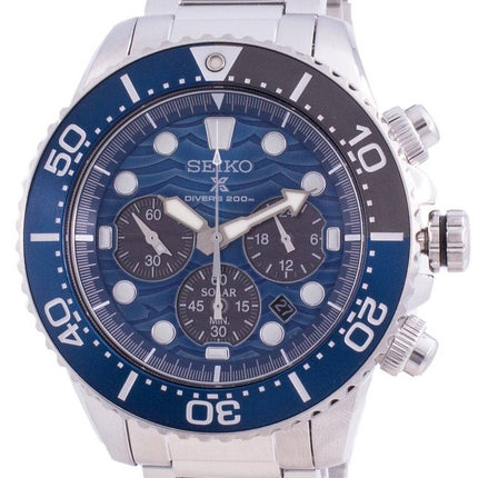 Seiko Prospex Diver's Save The Ocean SSC741 SSC741P1 SSC741P Solar Chronograph Special Edition 200M Men's Watch