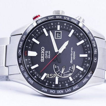 Seiko Sportura GPS Solar World Time Japan Made SSF003 SSF003J1 SSF003J Mens Watch