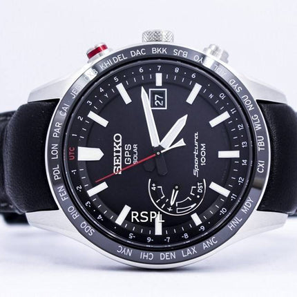 Seiko Sportura GPS Solar World Time Japan Made SSF007 SSF007J1 SSF007J Mens Watch