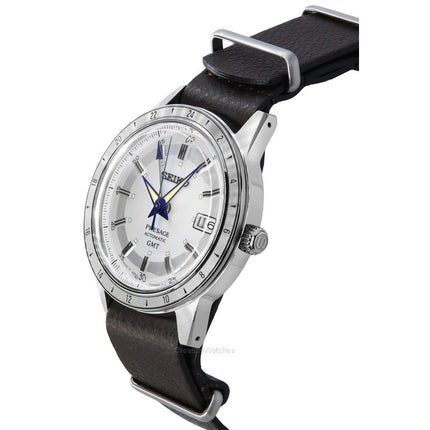 Seiko Presage Style60's GMT Watchmaking 110th Anniversary Limited Editions Leather Strap White Dial Automatic SSK015J1 Men's Wat