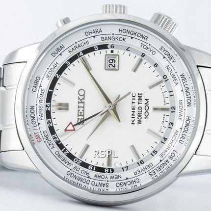 Seiko Kinetic World Time GMT SUN067 SUN067P1 SUN067P Men's Watch