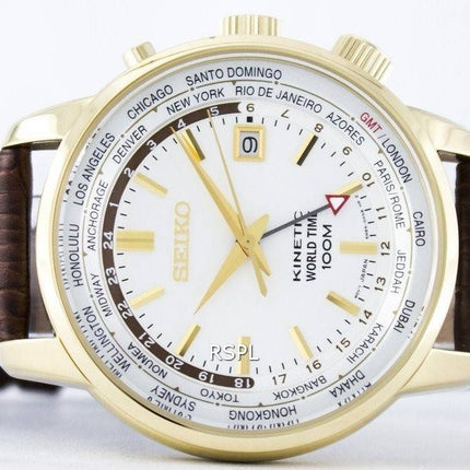 Seiko Kinetic World Time GMT SUN070 SUN070P1 SUN070P Men's Watch