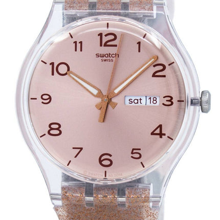 Swatch Originals Pink Glistar Quartz SUOK703 Unisex Watch