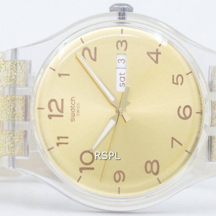 Swatch Originals Golden Sparkle Quartz SUOK704 Unisex Watch