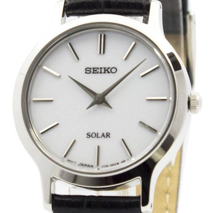 Seiko Solar White Dial Leather Strap SUP299P1 SUP299P Womens Watch